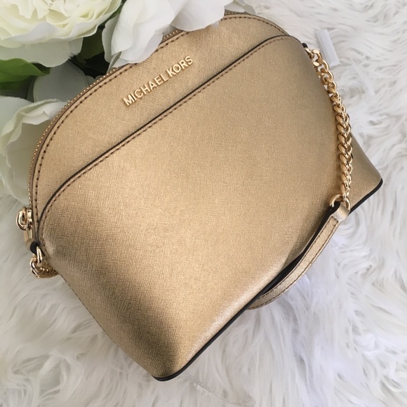 Final sale ✨Michael Kors Emmy gold crossbody bag - Picture 2 of 8